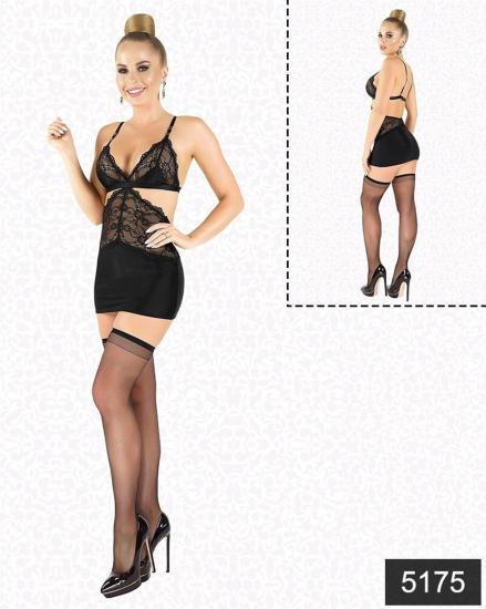 Likralı Saten Babydoll