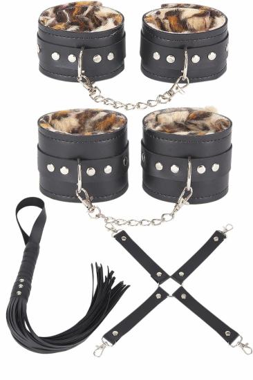 Deri Leoparlı 4’lü Harness Set