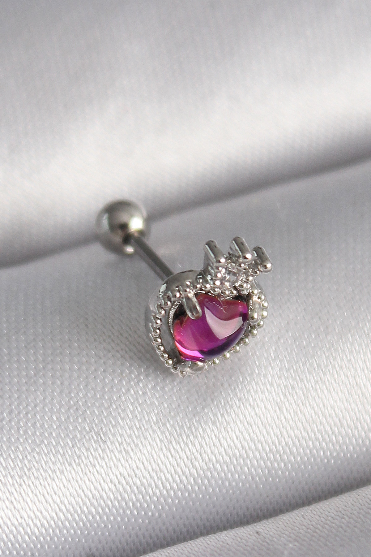 316L%20Çelik%20Gümüş%20Renk%20Pembe%20Mineli%20Kalp%20Zirkon%20Taş%20Detaylı%20Taç%20Tragus%20Piercing